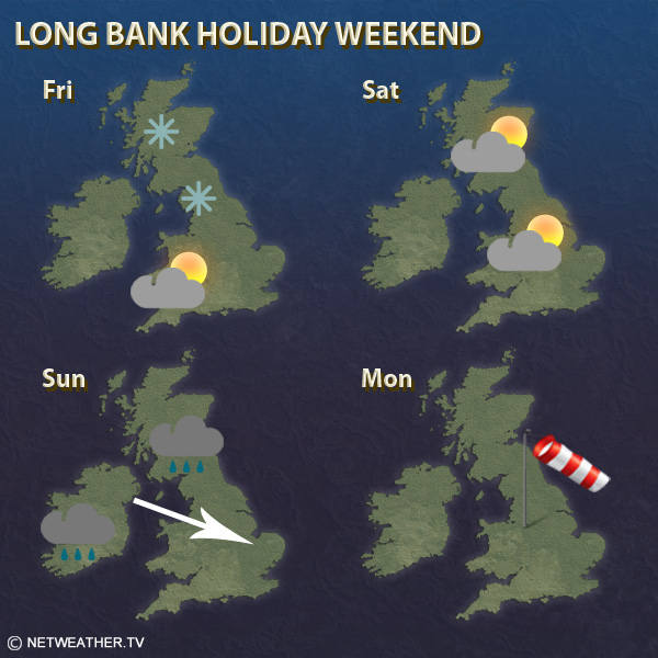 Bank Holiday weekend weather - At a glance