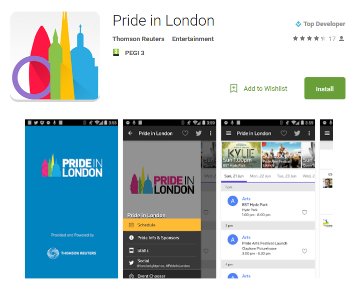 Pride in London app