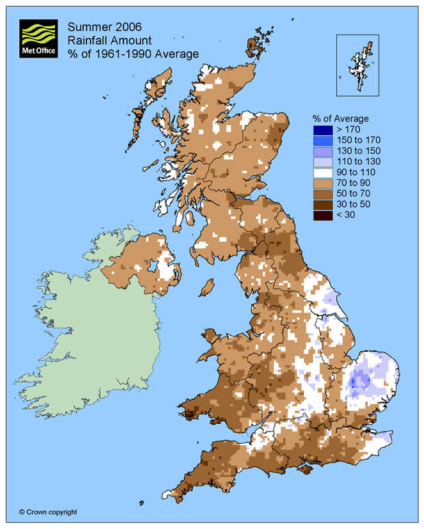 Summer 2006 rainfall