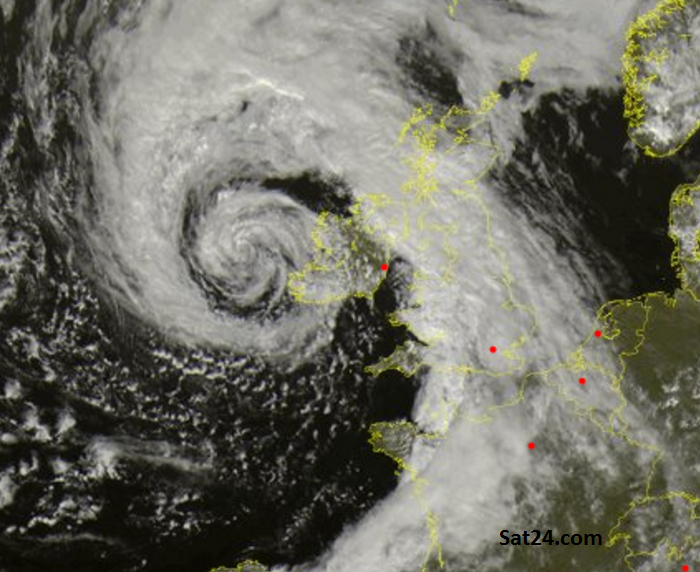 The low from space - satellite image