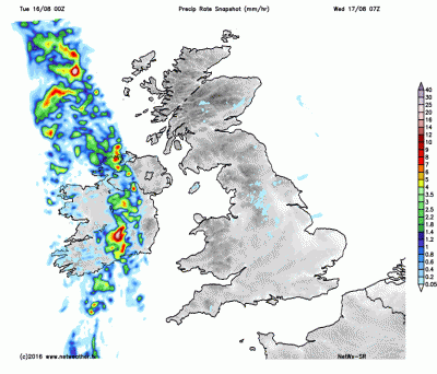 Rain approaching 0800 tomorrow