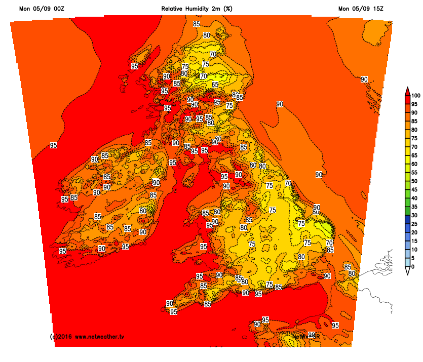 Cloudy, warm and humid start to the week