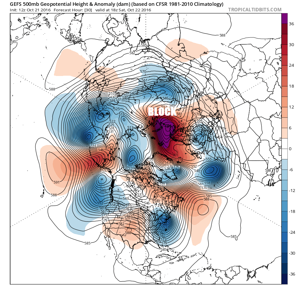 Blocking Likely To Continue Toward Early November