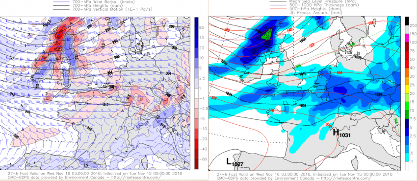 Active front on Wednesday