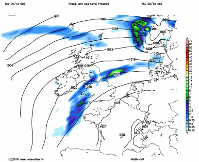Frontal band over central UK
