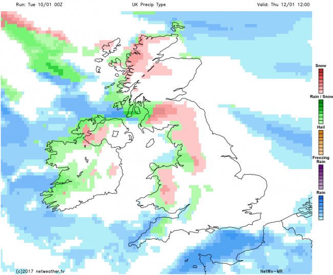 Snow, blizzards in places