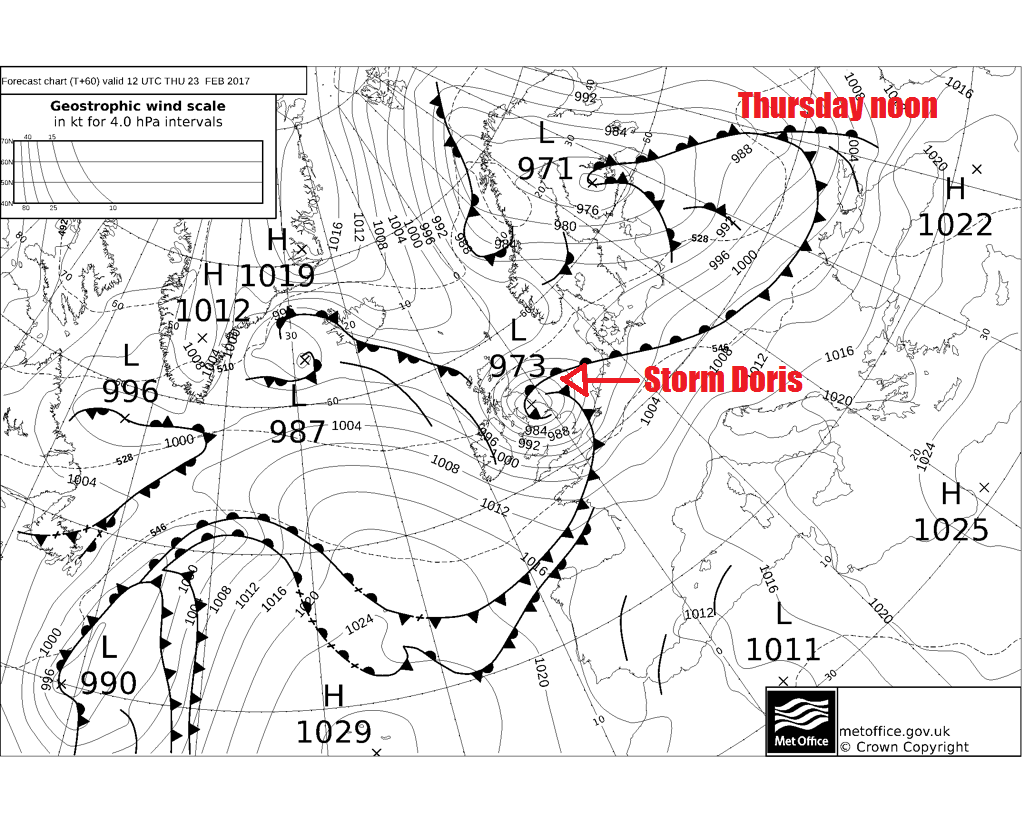 Brace Yourselves For Storm Doris on Thursday
