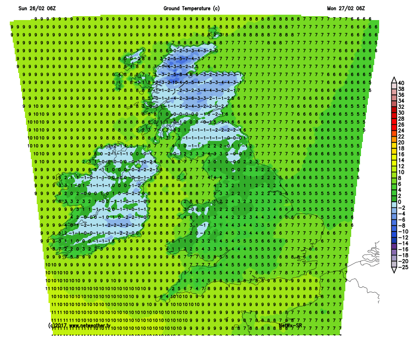 An ice risk in the morning