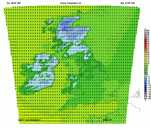 An ice risk in the morning