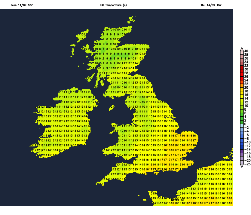 Temperatures Thursday