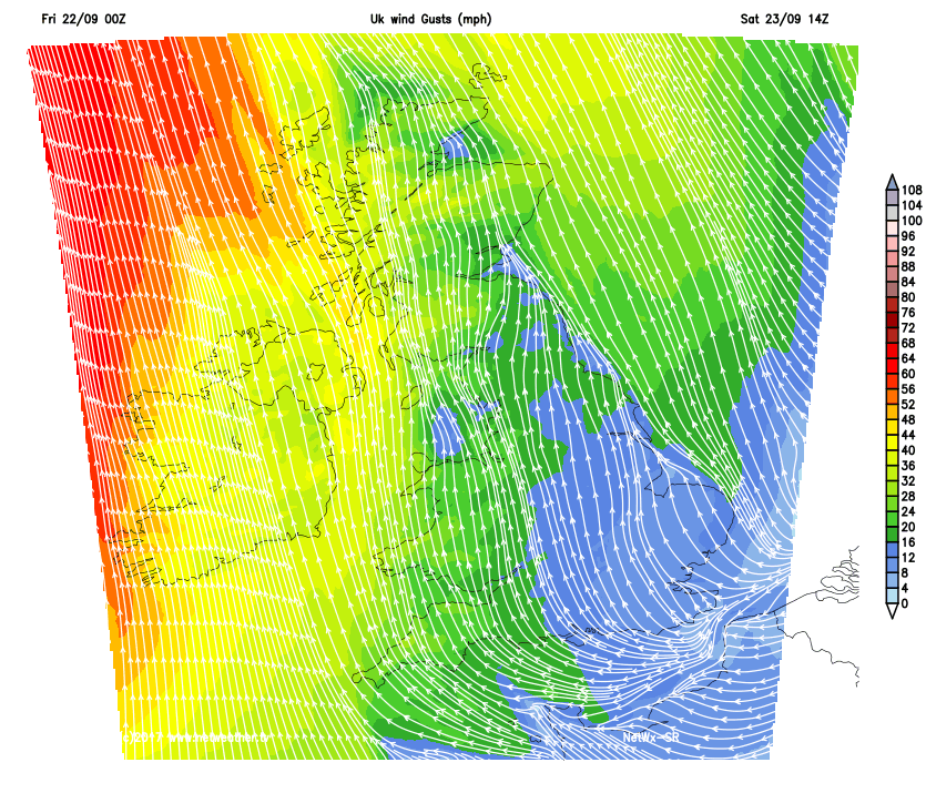 Windy in the west on Saturday