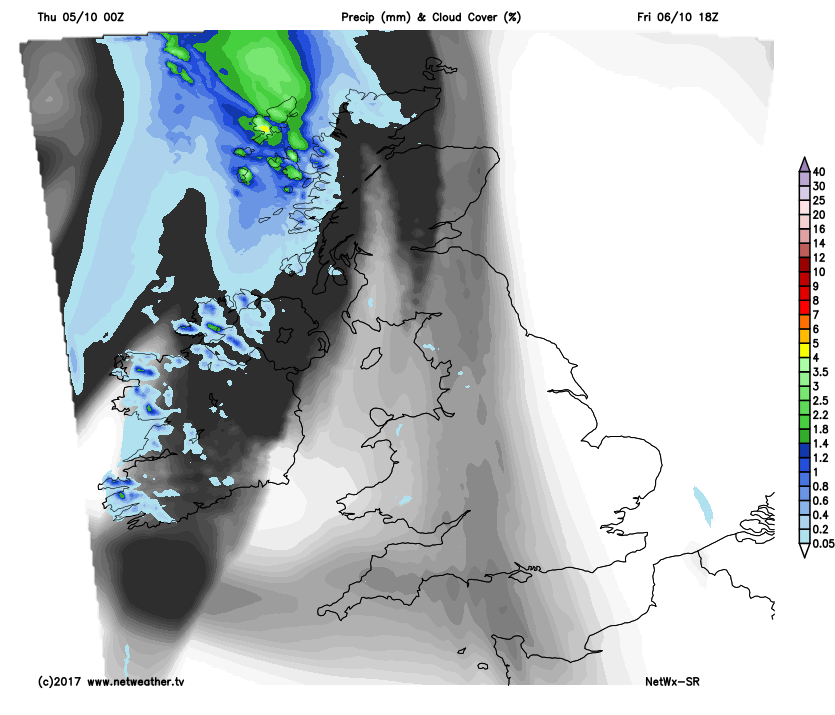 Rain moving into the northwest later Friday