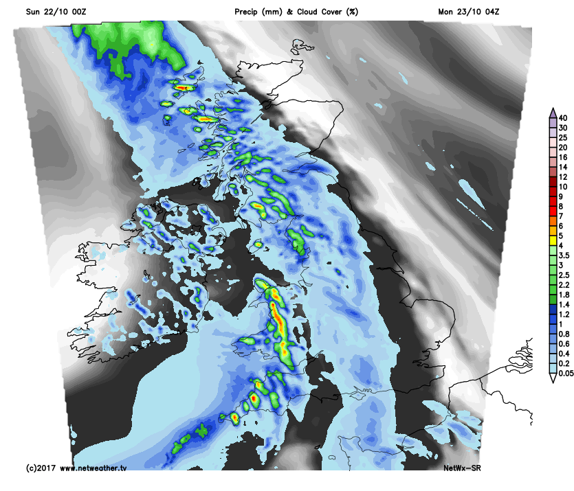 Rain Monday morning