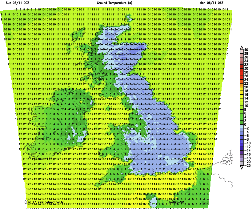 Widespread ground frost overnight