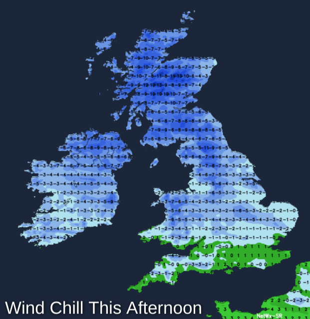 Windchill this afternoon