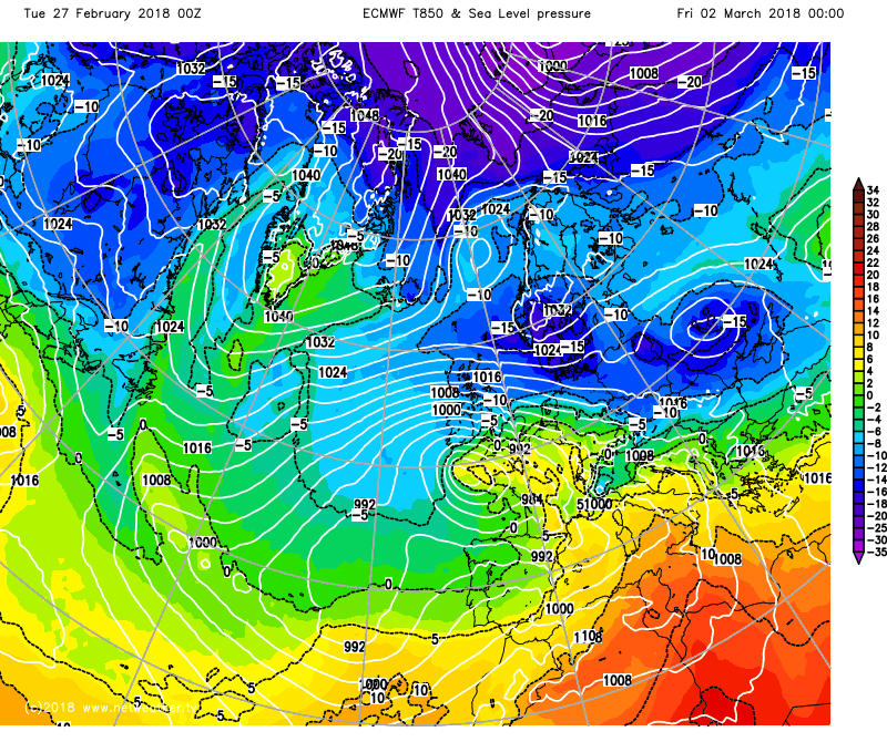 Low pressure later in the week