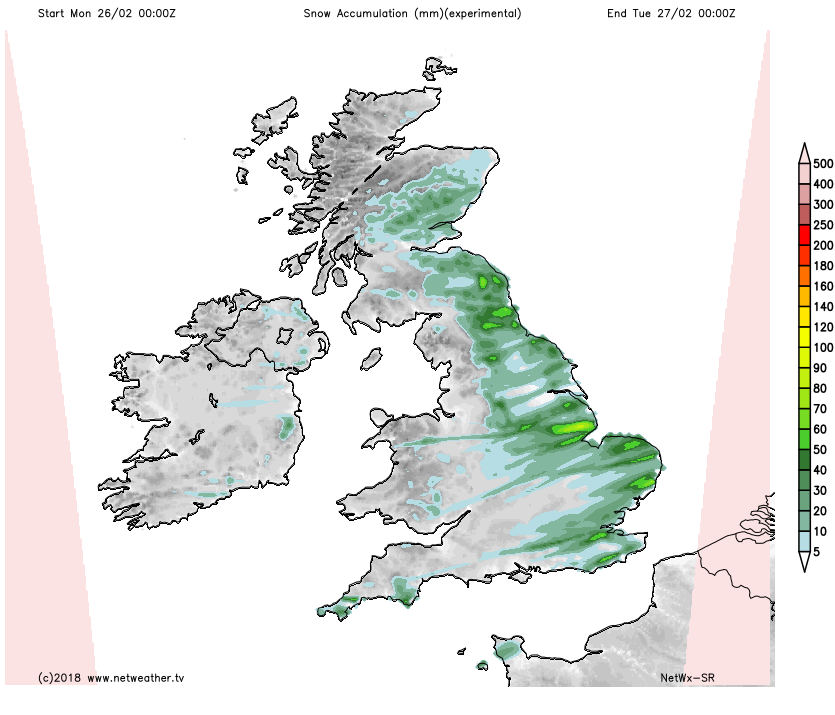 Snow cover Monday