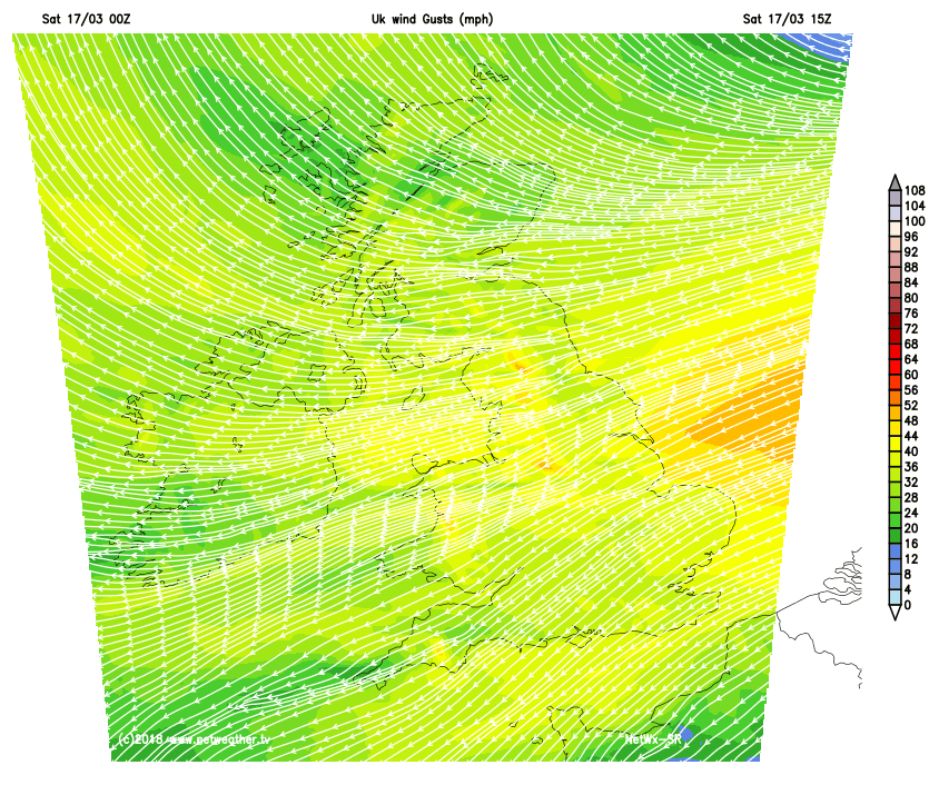 A biting easterly wind this weekend