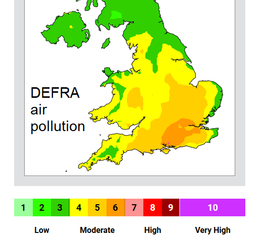 air pollution weather DEFRA
