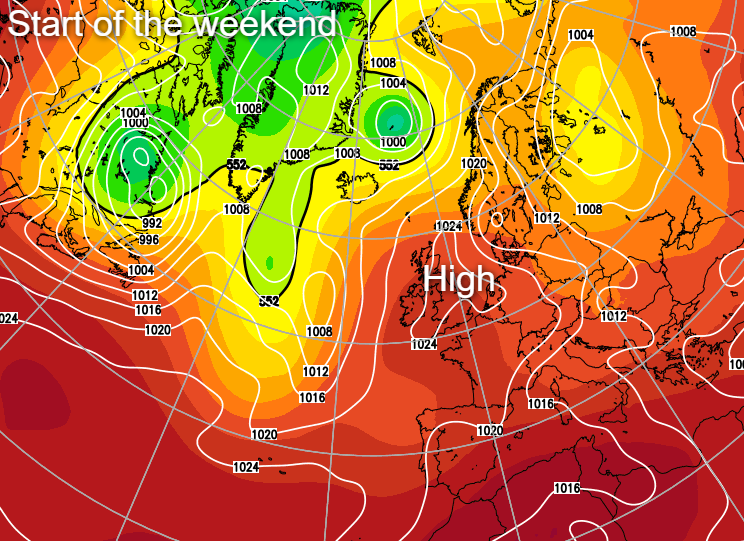High pressure building back to end the week