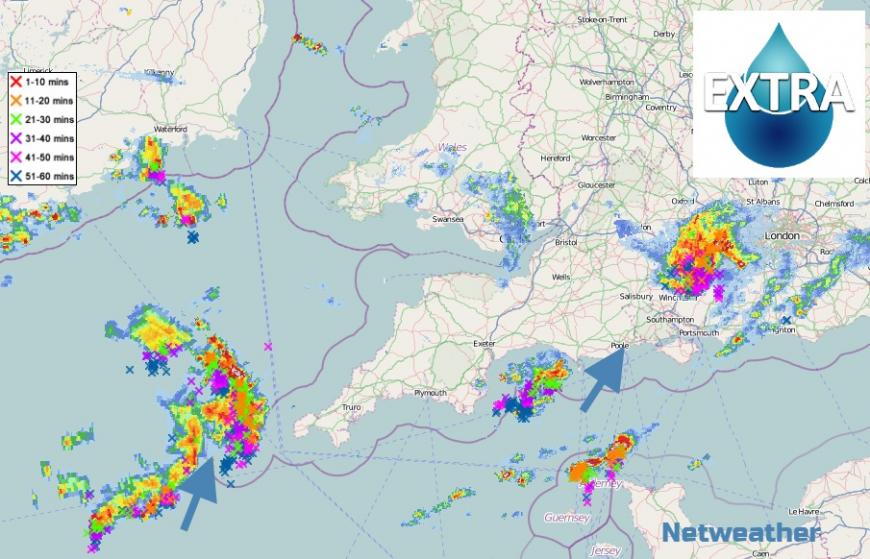 Thunderstorms rain radar