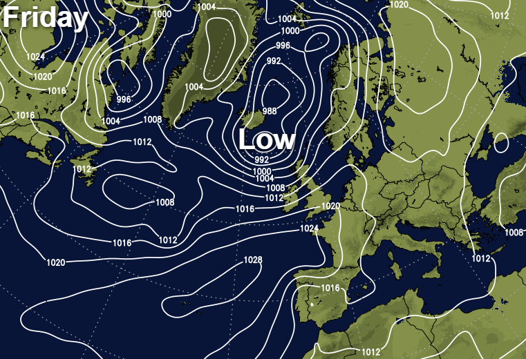 Low pressure on Friday