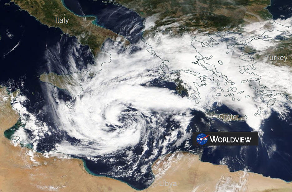 Mediterranean wild weather. Greece and the Medicane
