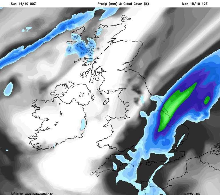 Still some rain the southeast tomorrow, dry and bright elsewhere