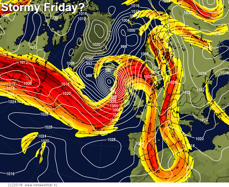 Potentially stormy on Friday