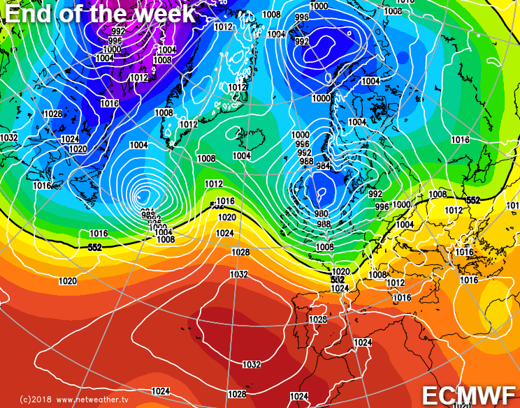 Low pressure bringing wind and very strong winds at the end of the week