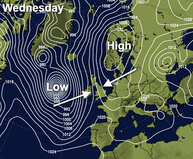 Weather battle on Wednesday