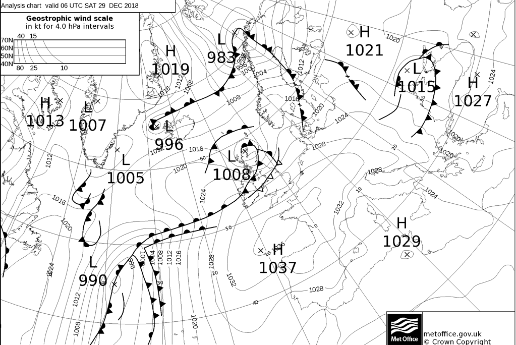 Synoptic chart for this morning