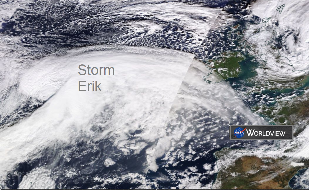 Storm ERIK- End of week gales, high gusts, large waves and heavy rain for Ireland and UK
