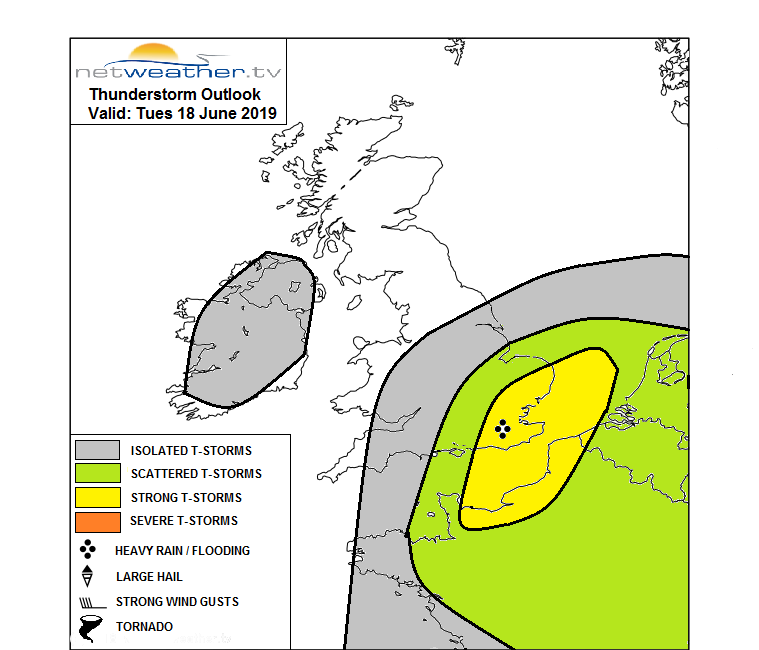 Storm forecast chart Thunderstorm UK