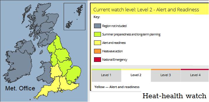 Met Office Heat Health warning