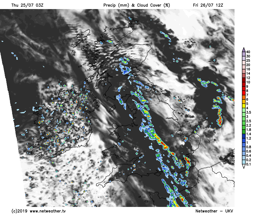 Showers and thunderstorms in central and eastern regions on Friday