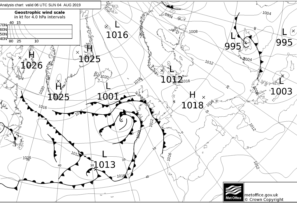 Low pressure often over the UK - animated synoptic charts