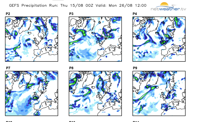 Ensemble forecast Bank Holiday weather