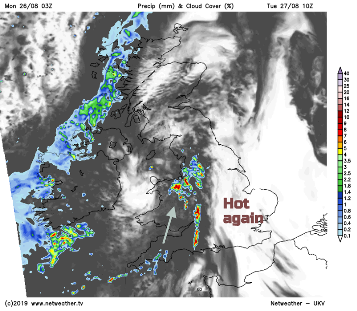 Tuesday UK weather