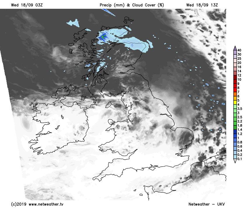 Some rain in the north today, lots of sunshine elsewhere