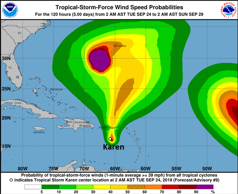 Tropical Storm Karen Puerto Rico BVI