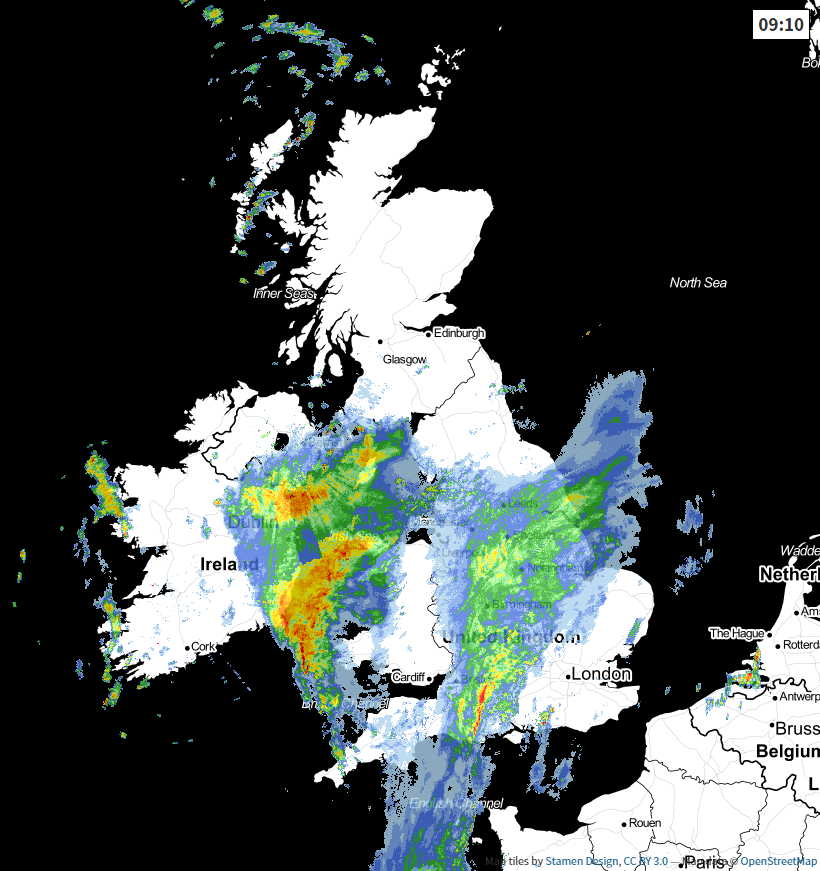 Radar at 0910 this morning