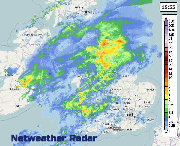 UK weather Radar rain