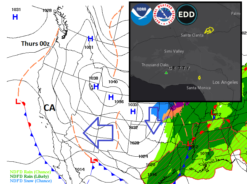 NWS forecast and active fires