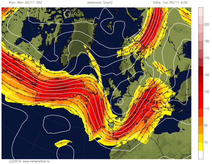 Netweather jetstream forecast UK