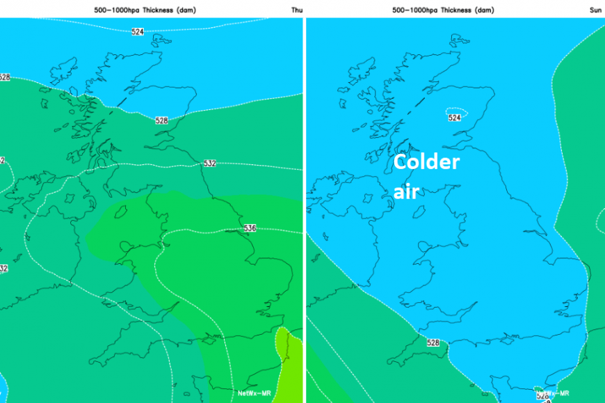 Colder air for UK
