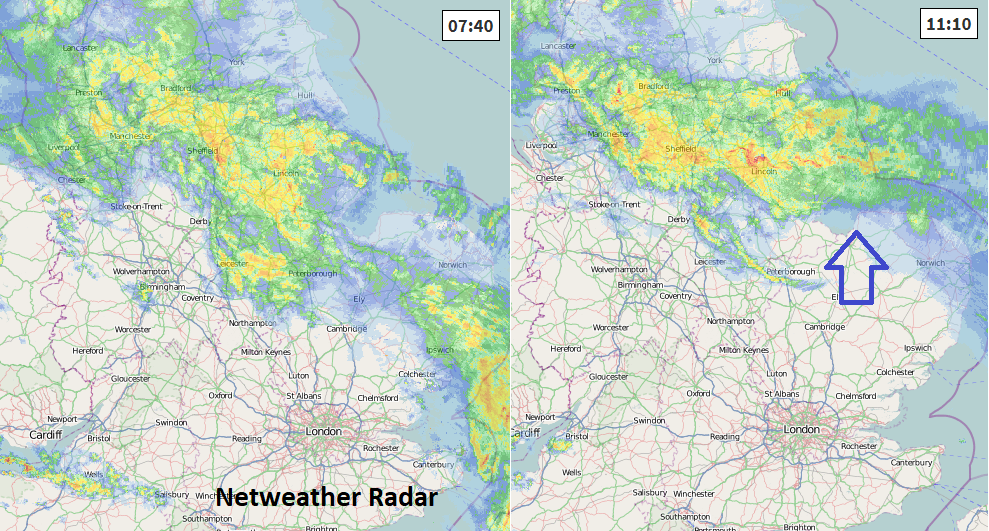 Netweather Radar UK rain