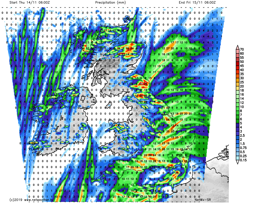UK forecast rain Thursday Friday flood warnings