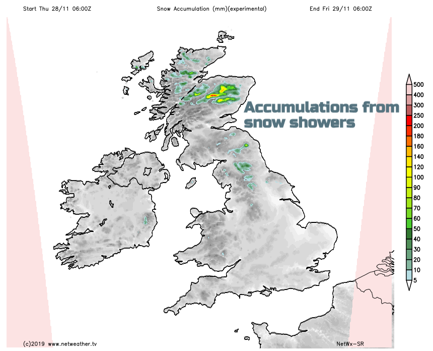 Sno accumulations UK
