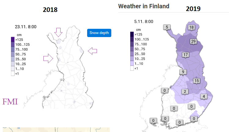 Lapland snow 2018 2019 